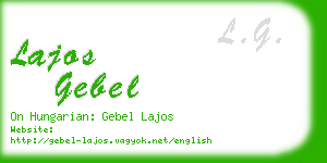 lajos gebel business card
